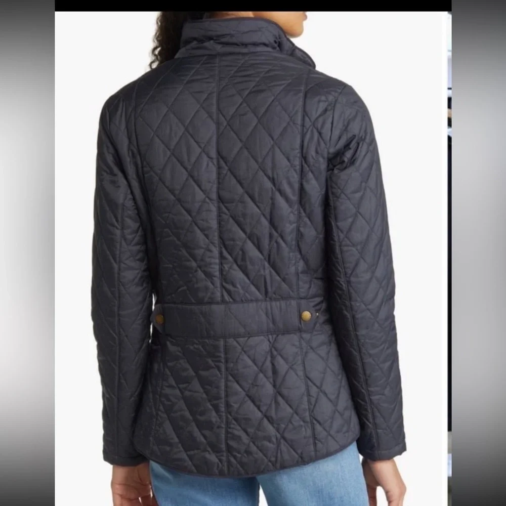 Barbour Quilted Utility Jacket in Charcoal - Picture 2 of 11